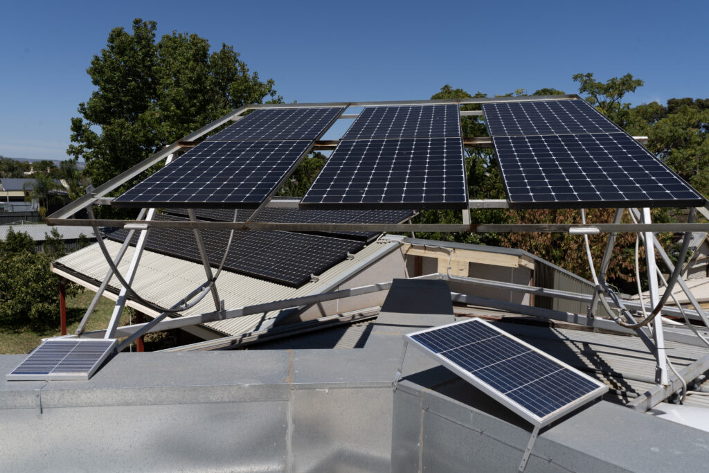 A look at the heat pump hot water system and electrical work.
